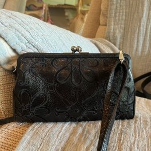 Brighton Black Kisslock Wallet On A String